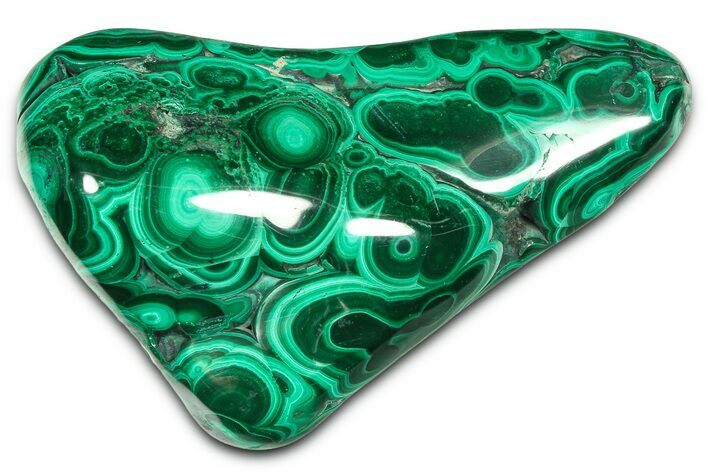 Polished Banded Malachite Specimen - DR Congo #382086